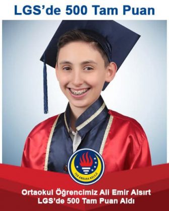 LGS BİRİNCİSİ TED’DEN