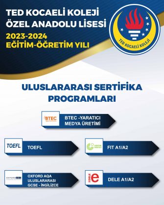 TED KOCAELİ KOLEJİ ÖZEL ANADOLU LİSESİ 2023-2024 ÖĞRETİM YILI SERTİFİKA PROGRAMLARI
