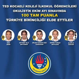 TED KOCAELİ KOLEJİ ÖĞRENCİLERİNDEN OKULİSTİK EKİM AYI SINAVINDA BÜYÜK BAŞARI