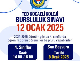 TED KOCAELİ KOLEJİ, GİRİŞ / BURSLULUK SINAVI BAŞVURULARI BAŞLADI