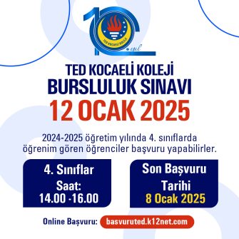TED KOCAELİ KOLEJİ, GİRİŞ / BURSLULUK SINAVI BAŞVURULARI BAŞLADI